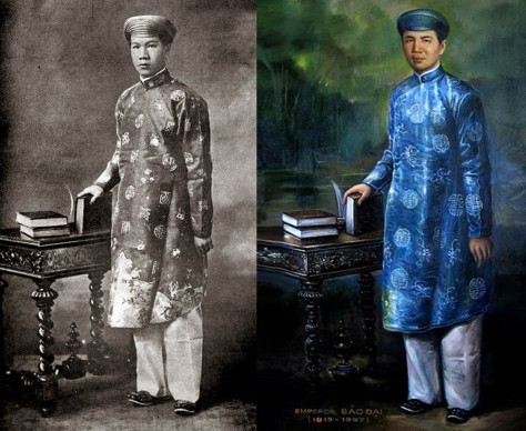 越南阮朝国王的肖像和服装：真与假