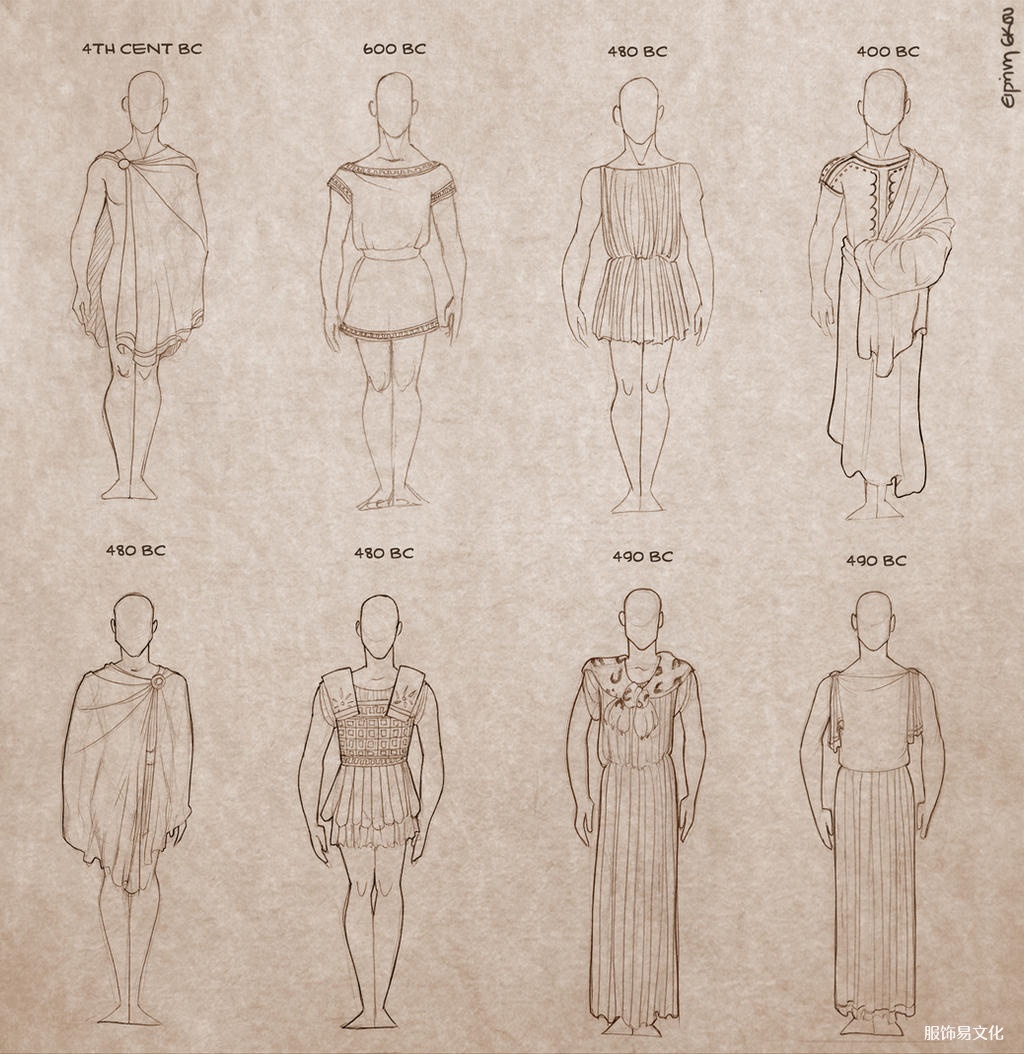 古希腊发型和服装