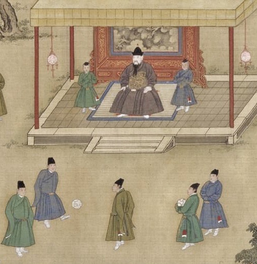 《明宣宗宫中行乐图》局部(故宫博物院藏)