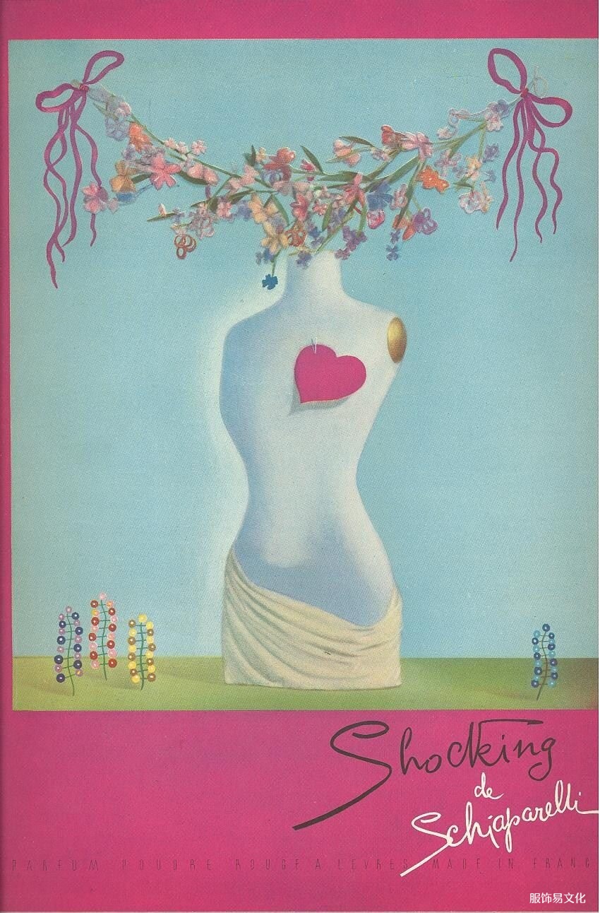 Shcoking de Schiaparelli 香水的广告,约。 1938年